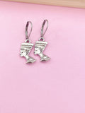 Silver Egyptian Queen Charm Earrings Birthday Mother's Day Gifts Ideas Personalized Customized Made to Order, N5548