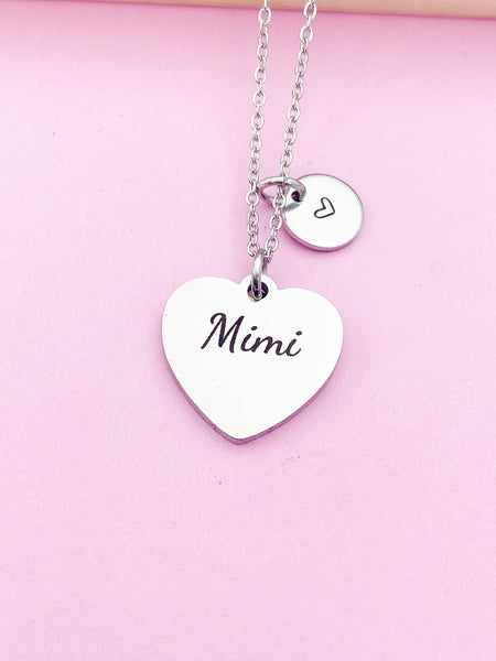 Stainless Steel Mimi Necklace Spring Birthday Mother's Day Gifts Ideas Personalized Customized Made to Order, D439