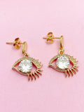 Gold Beauty Eye Charm Earrings Optician Optometrists Ophthalmologists Paraoptometric Orthoptist Gifts Ideas N4155