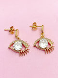 Gold Beauty Eye Charm Earrings Optician Optometrists Ophthalmologists Paraoptometric Orthoptist Gifts Ideas N4155
