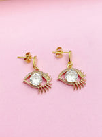 Gold Beauty Eye Charm Earrings Optician Optometrists Ophthalmologists Paraoptometric Orthoptist Gifts Ideas N4155
