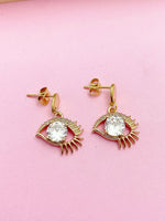 Gold Beauty Eye Charm Earrings Optician Optometrists Ophthalmologists Paraoptometric Orthoptist Gifts Ideas N4155