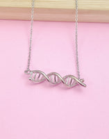 Silver DNA Necklace, N3634