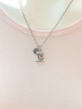 Kitchen Mixer Charm Necklace, Personalized Initial, Baker Gift