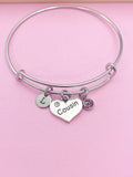 Silver Cousin Charm Bracelet Cousin Gifts Ideas Personalized Customized Made to Order, N925