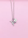 Silver Hummingbird Charm Necklace Bird Watcher Ornithologists Zoology Gifts Ideas Personalized Customized Made to Order, N5552