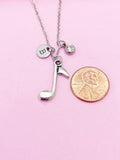 Music Gift, Orchestras Necklace, Musician Gift, Music Teacher Gift, Music Melody Charm, Silver Music Note Charm, Personalized Gift, N35-D