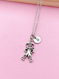 Silver Jester Charm Necklace Joker Personalized Customized Charm Necklace, N771
