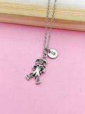Silver Jester Charm Necklace Joker Personalized Customized Charm Necklace, N771