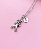 Silver Jester Charm Necklace Joker Personalized Customized Charm Necklace, N771