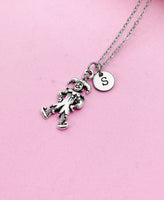 Silver Jester Charm Necklace Joker Personalized Customized Charm Necklace, N771