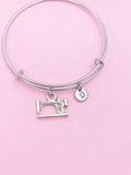 Silver Sewing Machine Bracelet Personalize Customize Charm Bracelet, AN5396