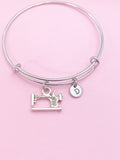 Silver Sewing Machine Bracelet Personalize Customize Charm Bracelet, AN5396