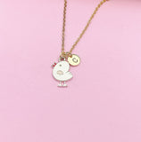 Gold Cute Chicken Charm Necklace Personize Customize Charm Necklace, AN3144