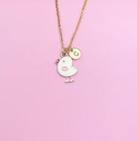 Gold Cute Chicken Charm Necklace Personize Customize Charm Necklace, AN3144