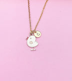 Gold Cute Chicken Charm Necklace Personize Customize Charm Necklace, AN3144