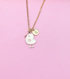 Gold Cute Chicken Charm Necklace Personize Customize Charm Necklace, AN3144
