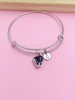 Silver Grand Piano Charm Bracelet Personalize Customize Charm Bracelet, 98A