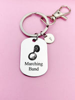 Silver Marching Band Sousaphone Charm Keychain Gifts Ideas, Personalize Customize Charm keychain, D448