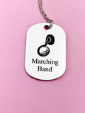 Silver Marching Band Sousaphone Charm Necklace or Keychain Gifts Ideas, D450