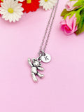 Silver Cute Bear Charm Necklace Spring Girl Birthday Mother's Day Gifts Ideas Personalized Customized Made to Order, AN4786