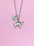 Cow Necklace, Silver Cow Charm Necklace, Farmer Necklace, Calf Charm, Baby Cow Charm, Animal Charm, Farmers Gift, Mother's Day Gift, N1489