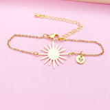 Gold Sunburst Bracelet, Solar Eclipse, Christmas Gift, Thank You Gift, Mom Gift, Aunt Gift, Sister Gift, Daughter Gift, Niece Gift, N3862