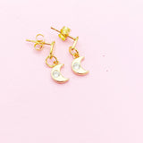 Gold Moon Stud Earrings, N4149