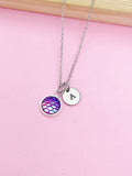 Silver Mermaid Scale Necklace Daughter Sister Birthday Mother's Day Gift Idea Personalized Customized Made to Order, N1409