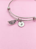 Lemon Bracelet, Silver Orange Fruit Charm Bracelet, Daughter Birthday Mother's Day Gifts Ideas Personalized Customized N162C