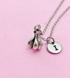 Silver Garlic Charm Necklace Personalize Customize Jewelry, N5565