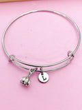 Silver Garlic Charm Bracelet Personalize Customize Jewelry, BN5565