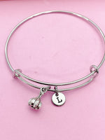 Silver Garlic Charm Bracelet Personalize Customize Jewelry, BN5565