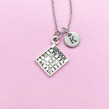 Silver Bingo Necklace, Bingo Club Gift, N1883