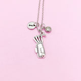 Silver Golf Club Charm Necklace, N1945