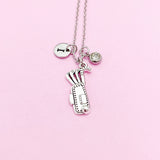 Silver Golf Club Charm Necklace, N1945