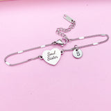 Silver Soul Sister Charm Bracelet, Stainless Steel Soul Sister Bracelet Personalize Customize Jewelry D291