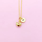 Gold Fortune Cookie Necklace, AN3105