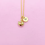 Gold Fortune Cookie Necklace, AN3105