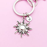 Silver Sun Charm Keychain, N4460