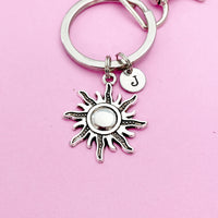 Silver Sun Charm Keychain, N4460