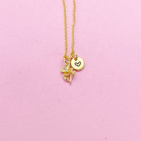 Gold Flower Necklace, N3320