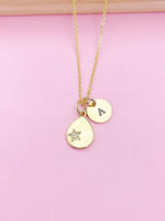 Star Necklace, Gold Teardrop Star Charm Spring Birthday Mother's Day Gifts Ideas Personalized Customized Made to Order N3562