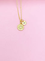 Gold Evil Eye Charm Necklace, Proctective Birthday Mother's Day Gifts Ideas Personalized Customized Made to Order, N3561