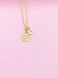 Gold Evil Eye Charm Necklace, Proctective Birthday Mother's Day Gifts Ideas Personalized Customized Made to Order, N3561