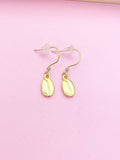 Gold Coffee Bean Earrings Birthday Wedding Bridesmaid Mother's Day Gifts Ideas Personalized Customized Made to Order, N50C