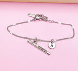 Silver Flute Charm Bracelet School Marching Band Gifts Ideas Personalized Customized Made to Order, AN1381