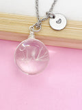 Silver Dandelion Charm Necklace, Wish Birthday Mother's Day Gifts Ideas Personalized Customized Made to Order, AN200
