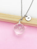 Silver Dandelion Charm Necklace, Wish Birthday Mother's Day Gifts Ideas Personalized Customized Made to Order, AN200