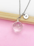 Silver Dandelion Charm Necklace, Wish Birthday Mother's Day Gifts Ideas Personalized Customized Made to Order, AN200